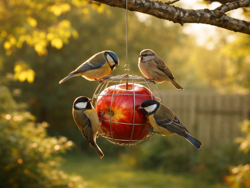 how to make apple bird feeders