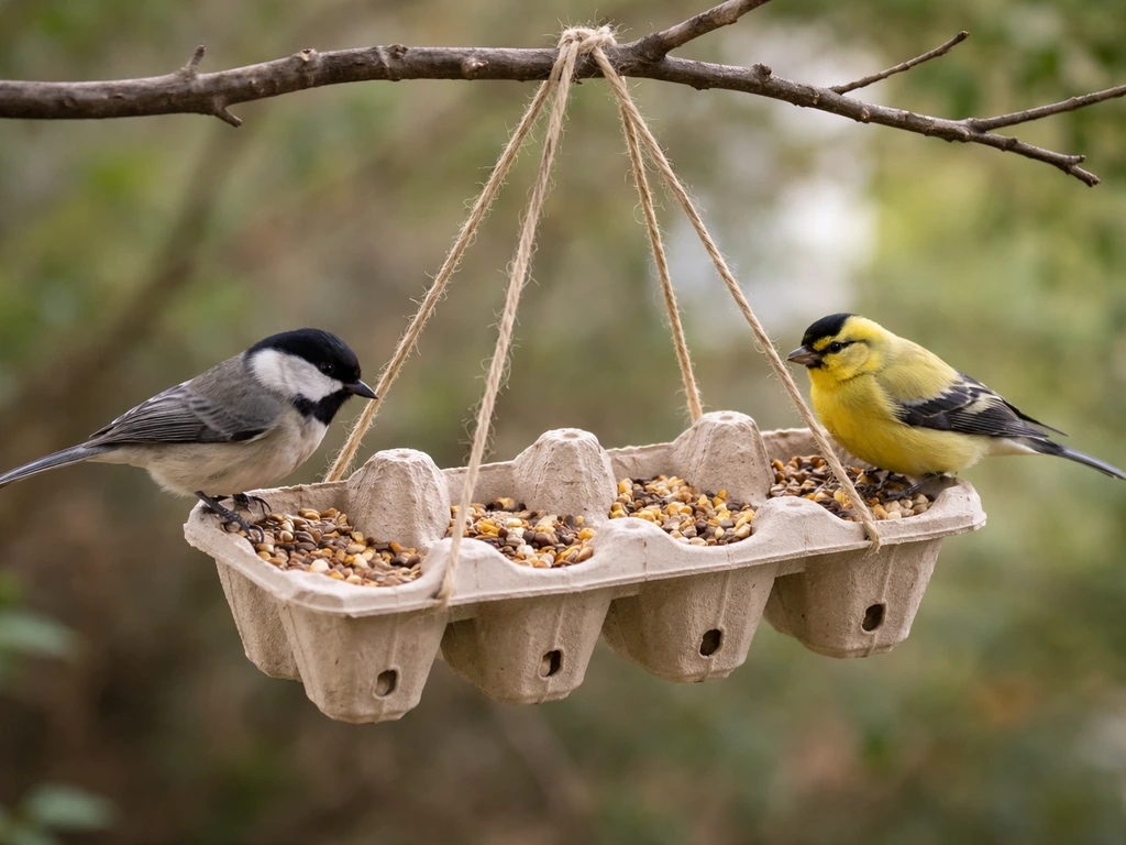 How to Make a Bird Feeder Out of an Egg Carton
