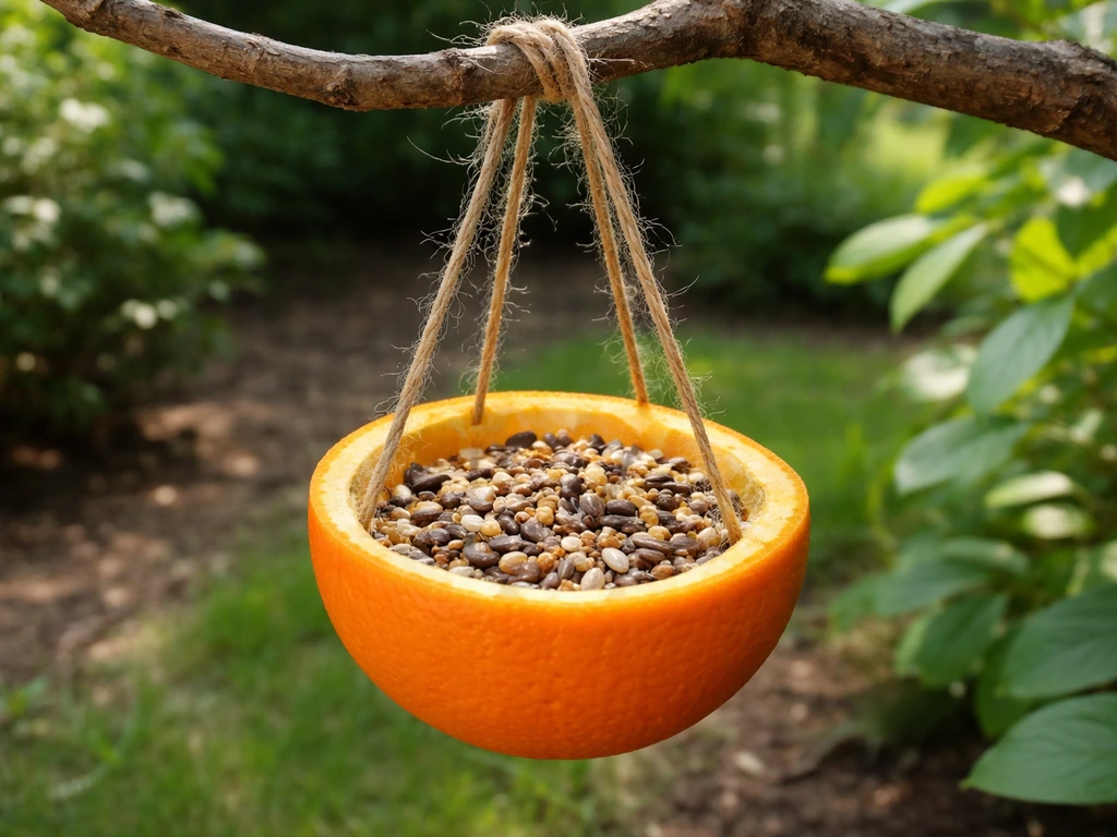 how to make an orange bird feeder